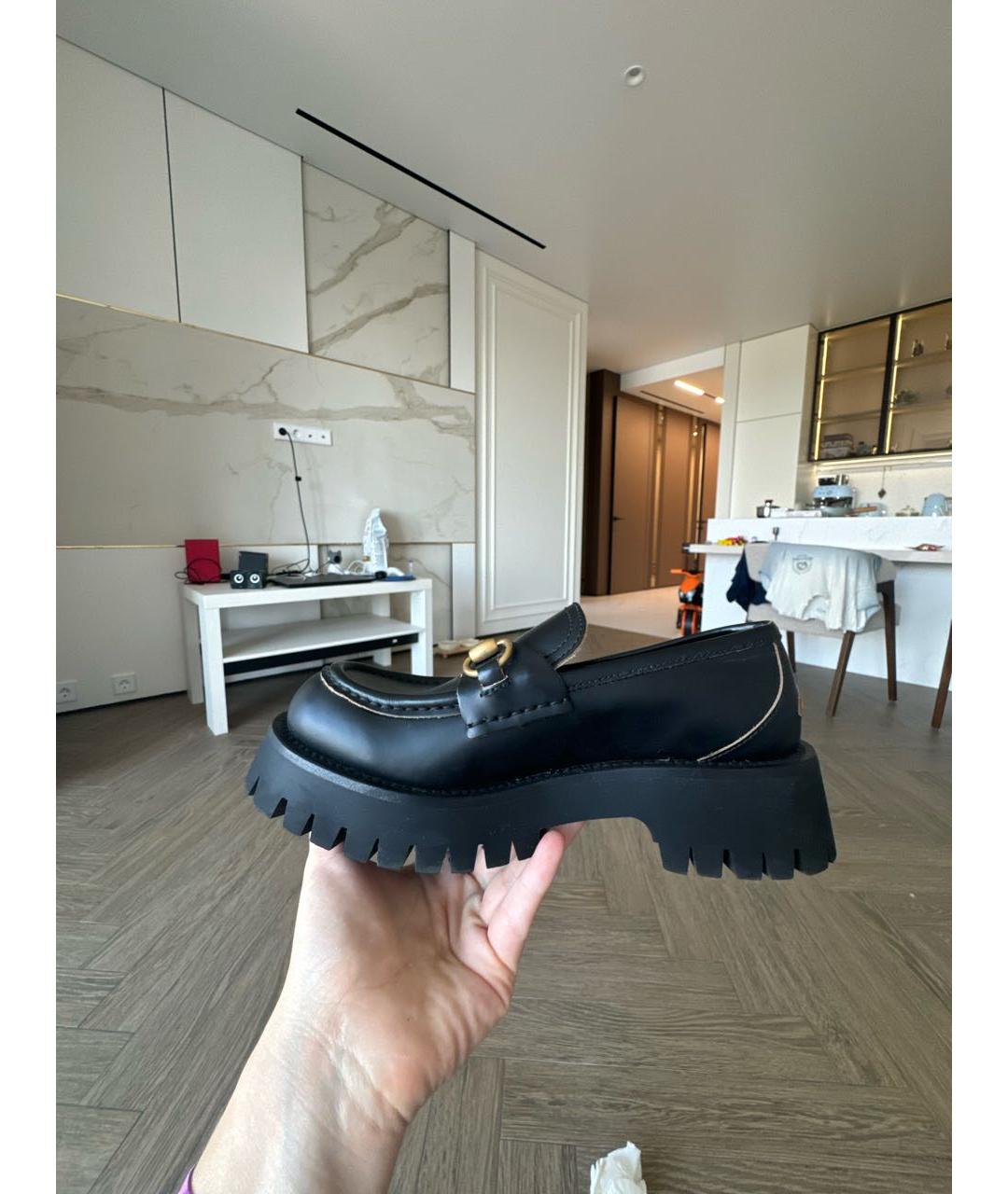 GUCCI Черные кожаные лоферы, фото 8