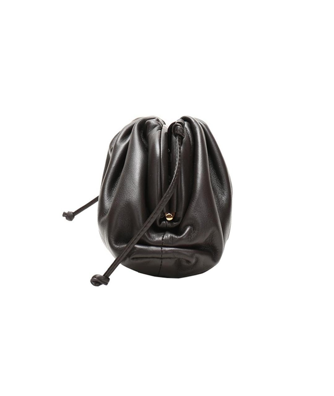 BOTTEGA VENETA Коричневая кожаная сумка через плечо, фото 5