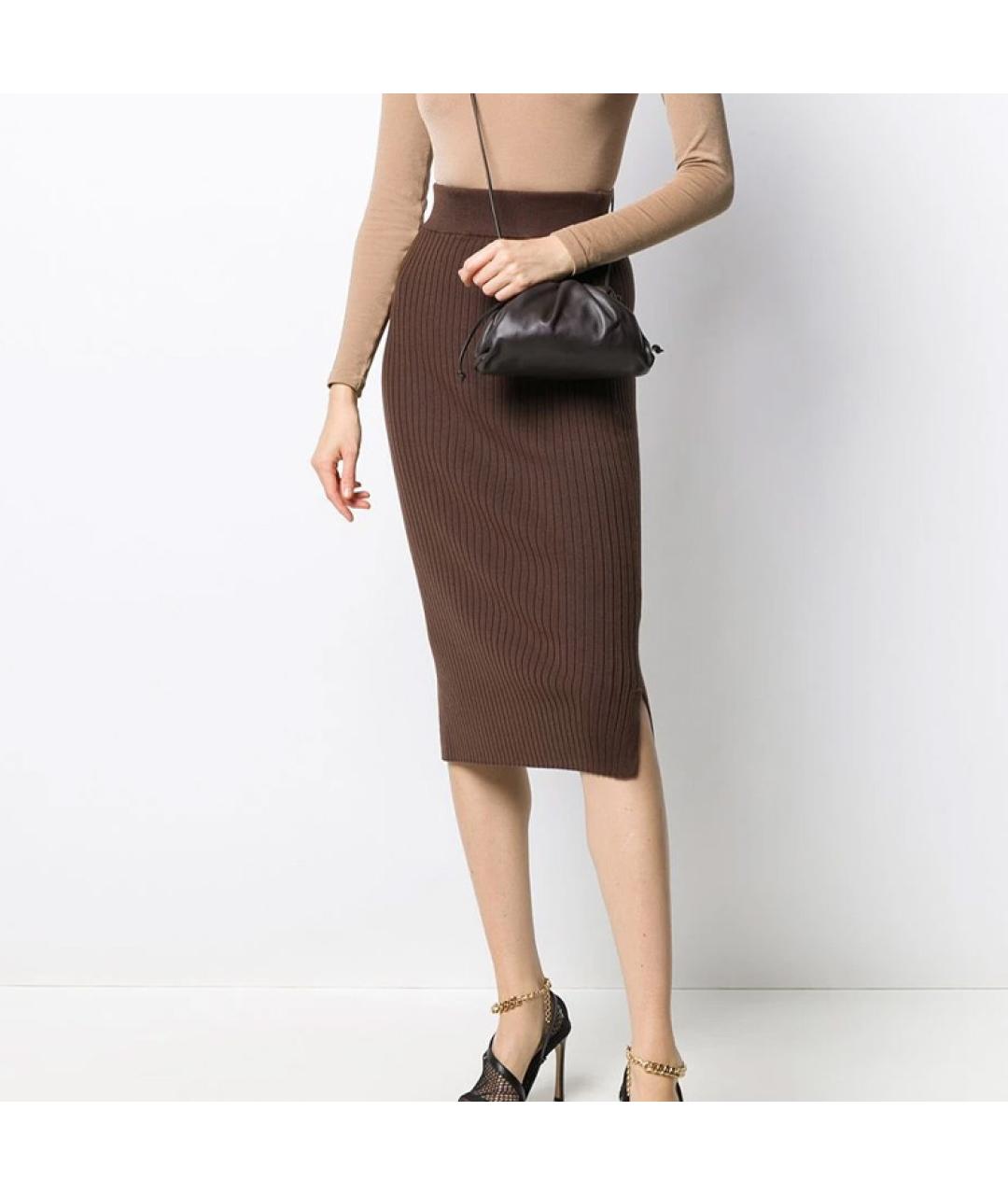 BOTTEGA VENETA Коричневая кожаная сумка через плечо, фото 6