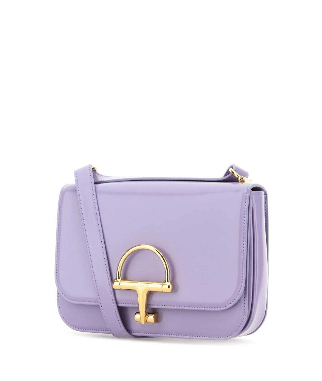 GUCCI Фиолетовая кожаная сумка с короткими ручками, фото 2