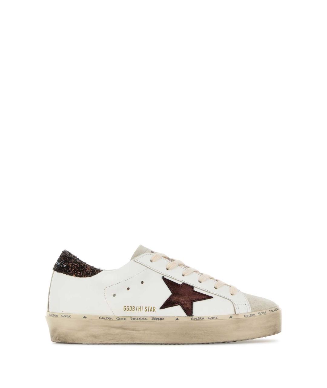 GOLDEN GOOSE DELUXE BRAND Белые кожаные кроссовки, фото 2