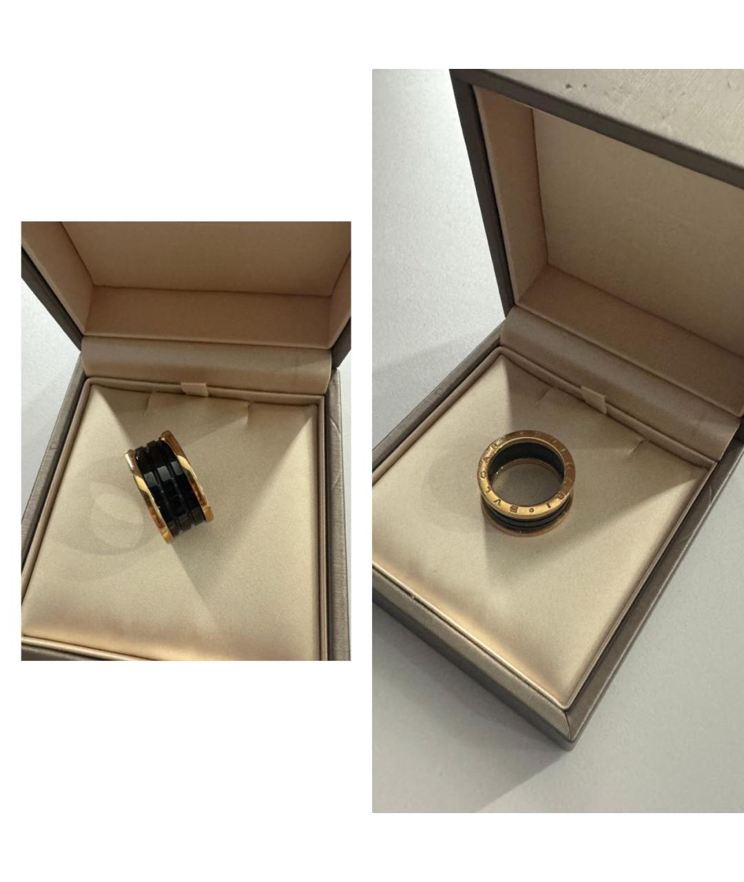 BVLGARI Черное кольцо из розового золота, фото 6