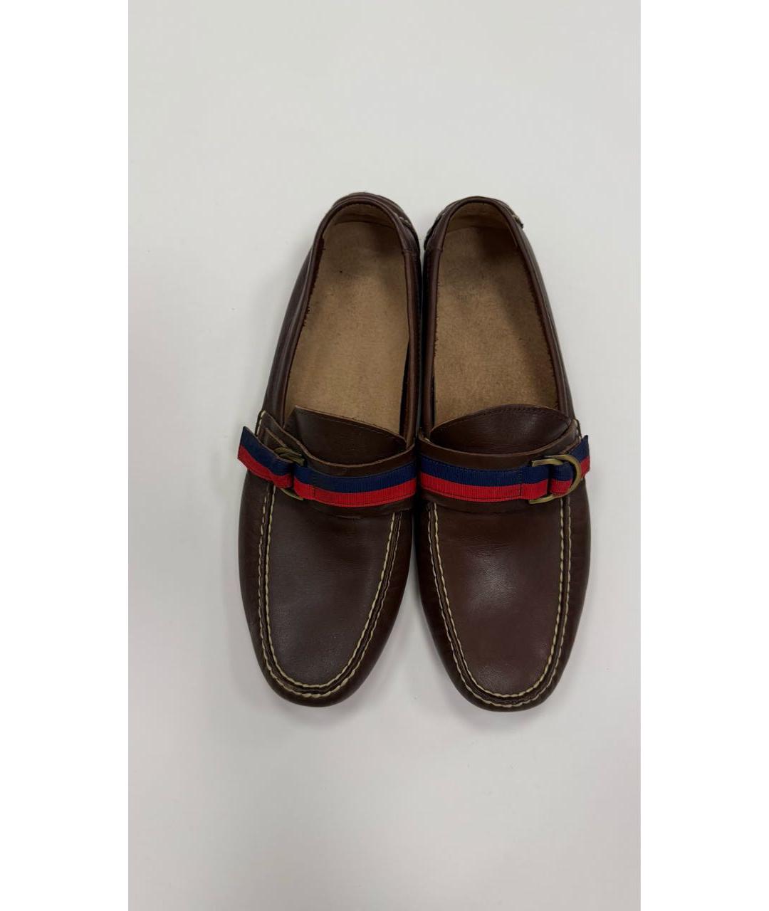 POLO RALPH LAUREN Коричневые кожаные мокасины, фото 2