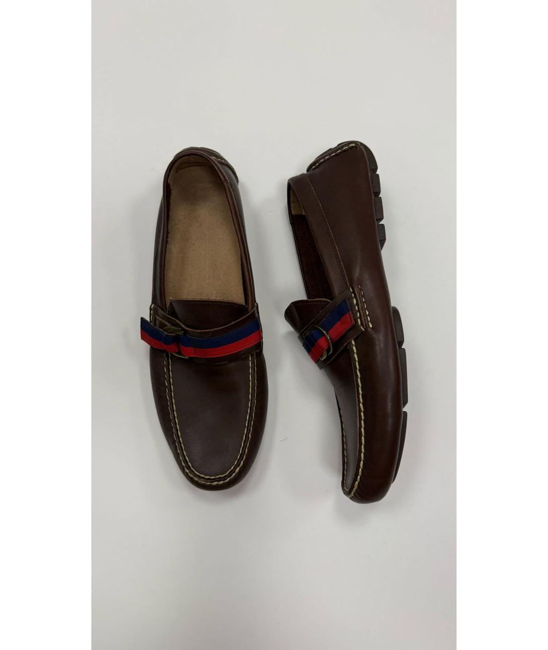 POLO RALPH LAUREN Коричневые кожаные мокасины, фото 6