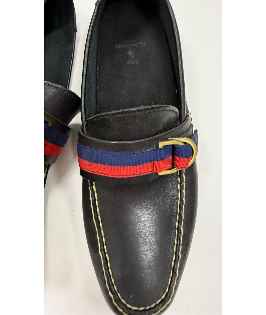 POLO RALPH LAUREN Черные кожаные мокасины, фото 5