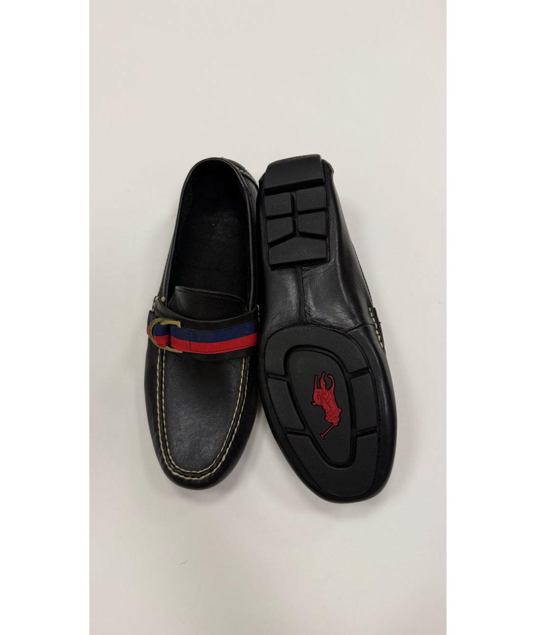 POLO RALPH LAUREN Черные кожаные мокасины, фото 6