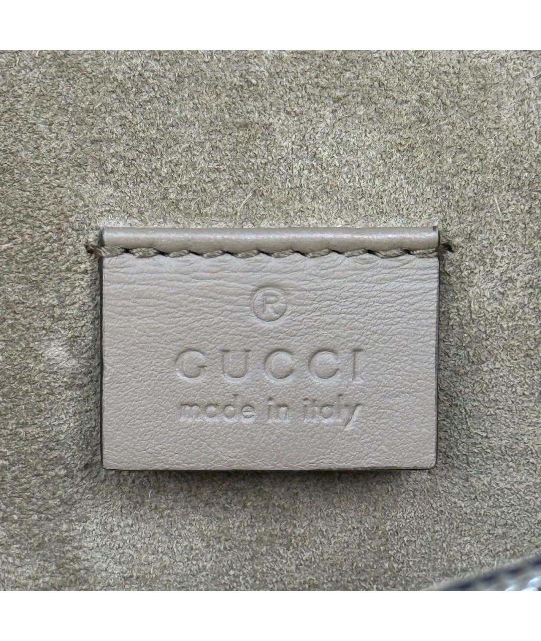 GUCCI Бежевая тканевая сумка через плечо, фото 7