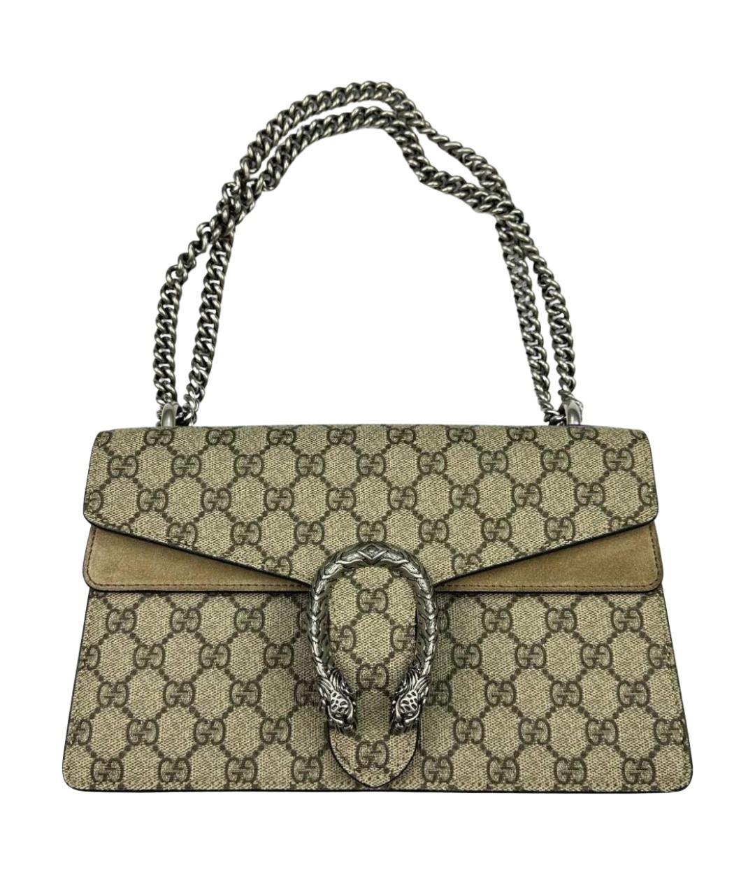 GUCCI Бежевая тканевая сумка через плечо, фото 1