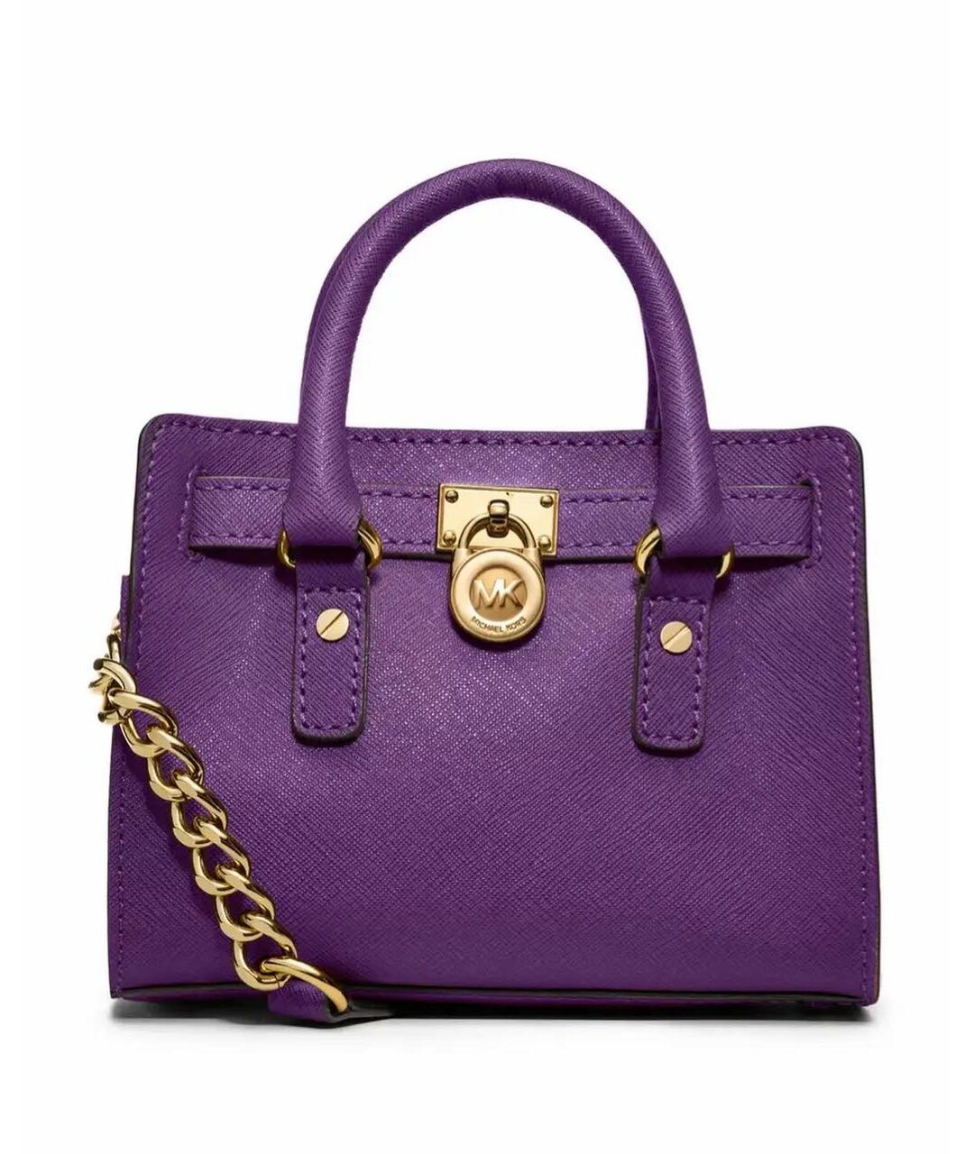 MICHAEL KORS Фиолетовая кожаная сумка тоут, фото 1