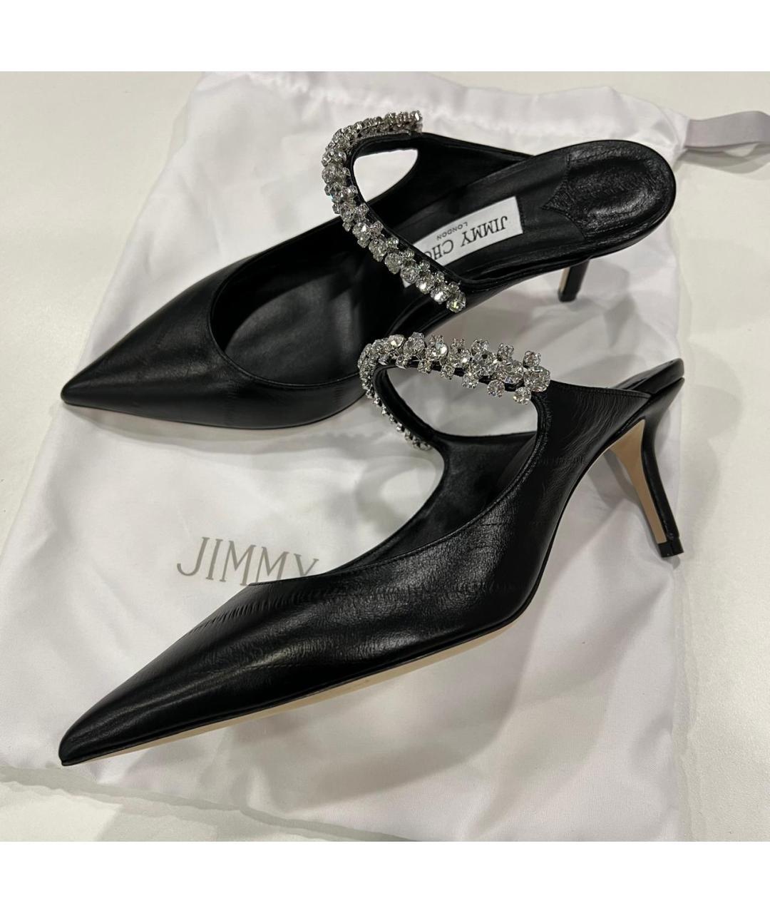 JIMMY CHOO Черные кожаные туфли, фото 2