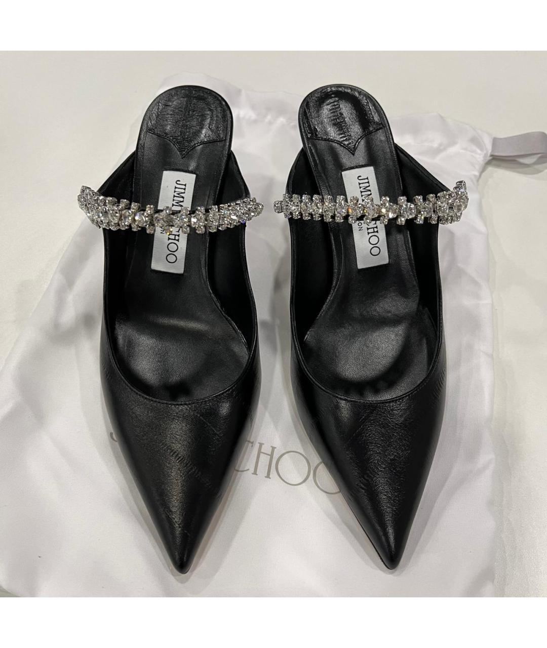 JIMMY CHOO Черные кожаные туфли, фото 3