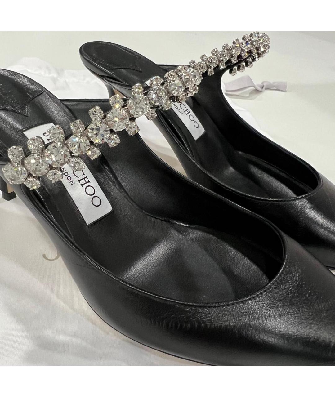 JIMMY CHOO Черные кожаные туфли, фото 4