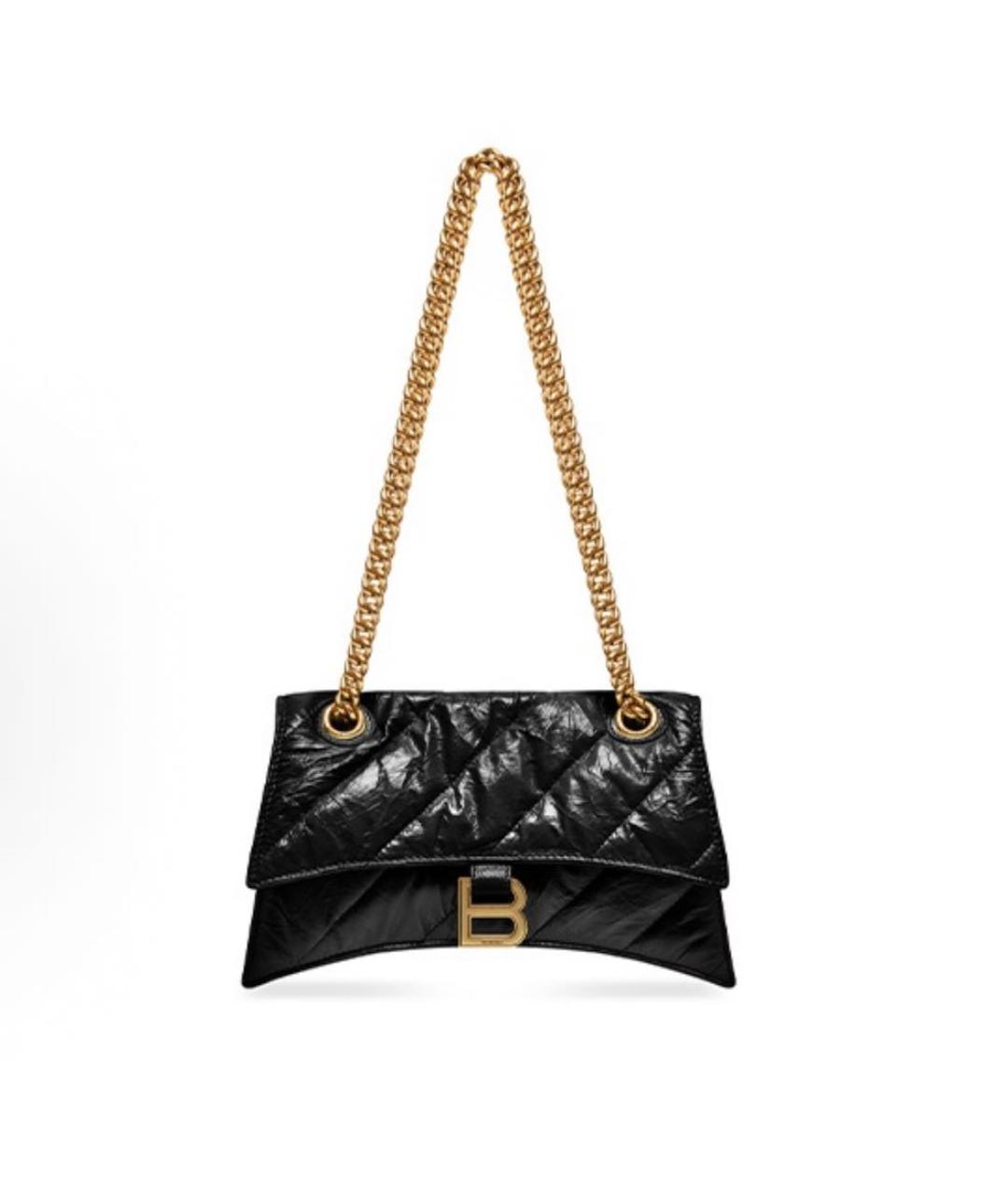 BALENCIAGA Черная сумка через плечо из лакированной кожи, фото 3