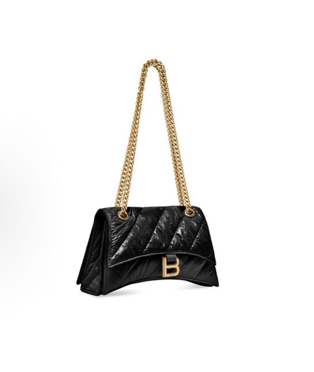 BALENCIAGA Черная сумка через плечо из лакированной кожи, фото 2