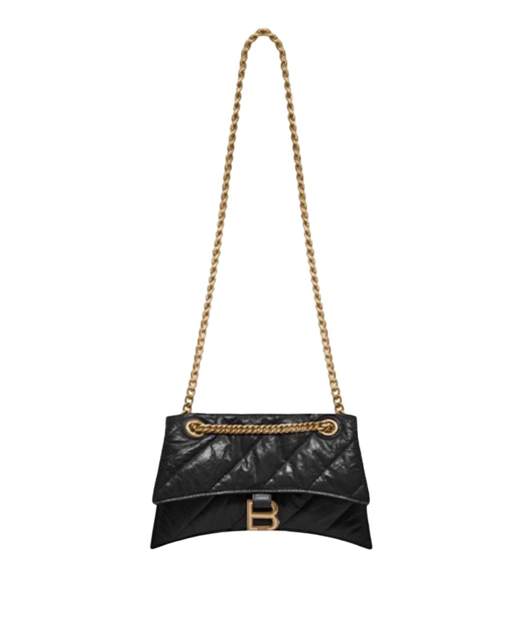 BALENCIAGA Черная сумка через плечо из лакированной кожи, фото 1