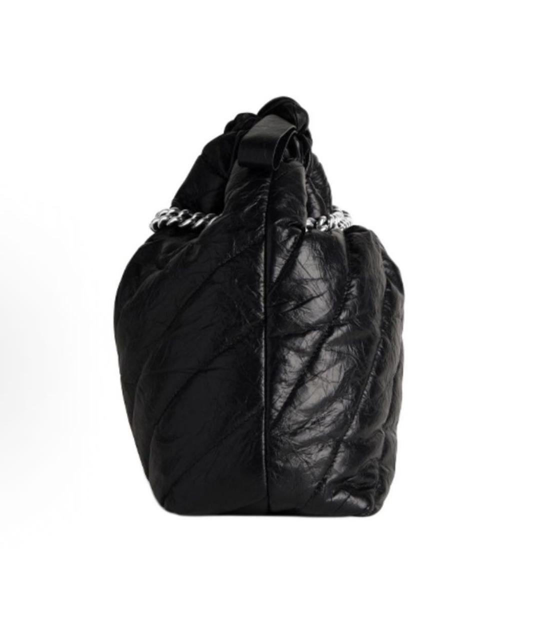 BALENCIAGA Черная кожаная сумка тоут, фото 4
