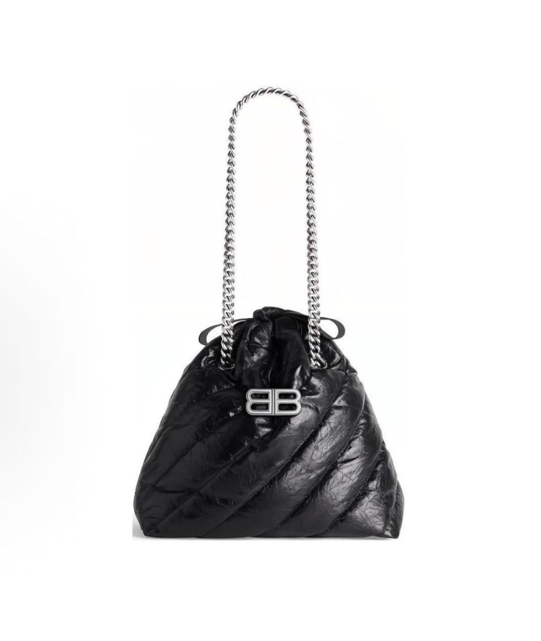 BALENCIAGA Черная кожаная сумка тоут, фото 5