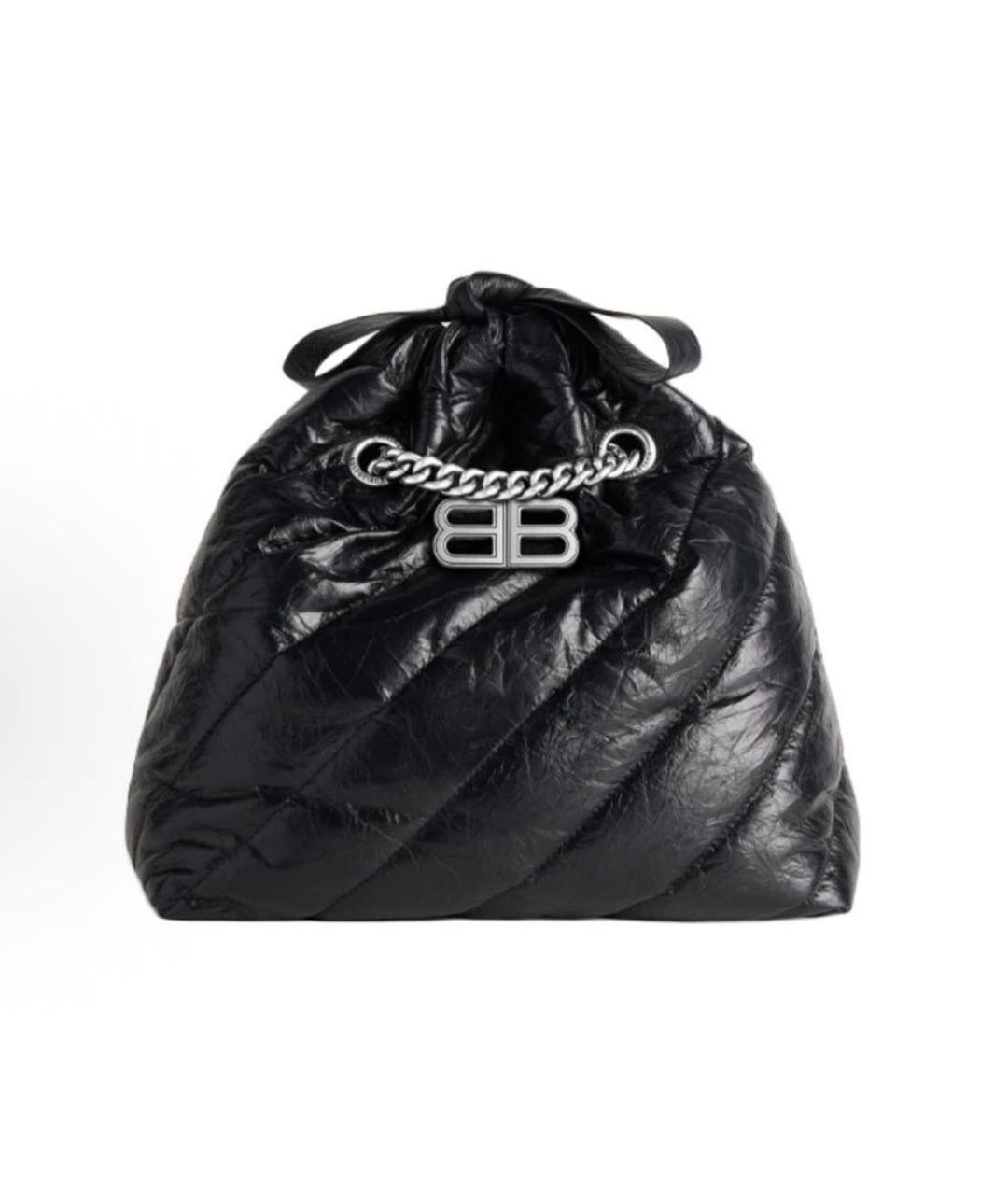 BALENCIAGA Черная кожаная сумка тоут, фото 3