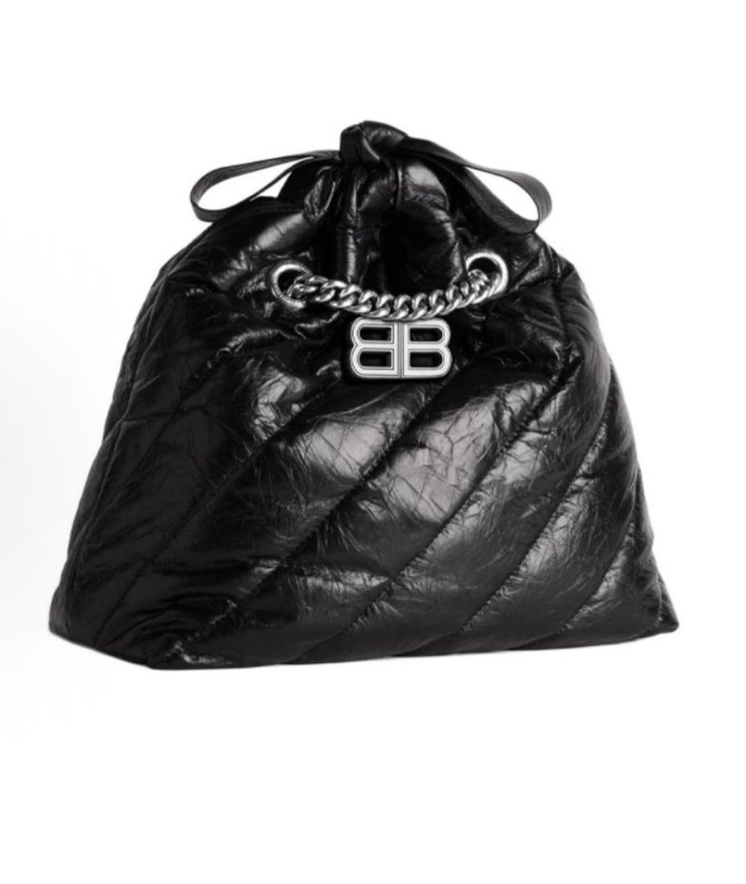 BALENCIAGA Черная кожаная сумка тоут, фото 2