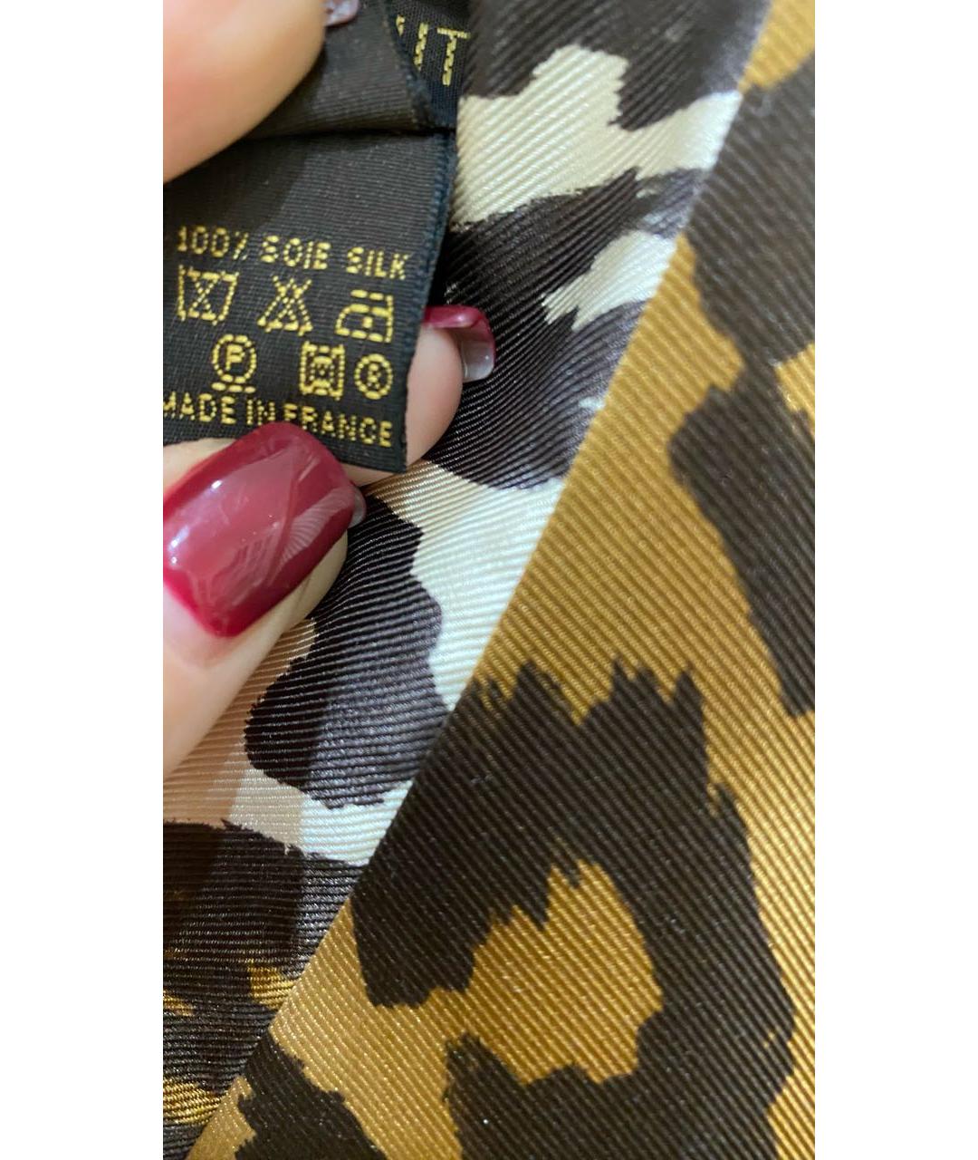 LOUIS VUITTON Коричневое шелковое повседневное платье, фото 5