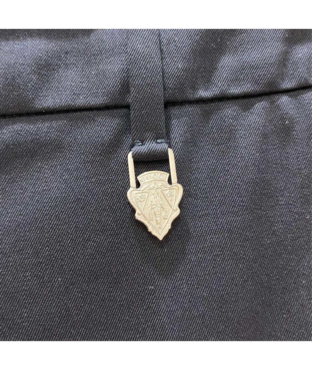 GUCCI Черные шерстяные прямые брюки, фото 2