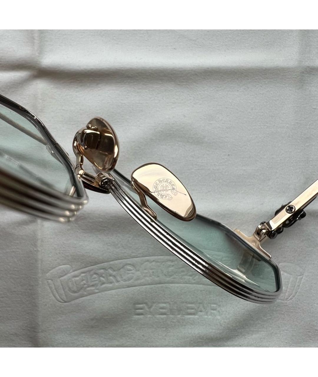 CHROME HEARTS Золотые металлические солнцезащитные очки, фото 5