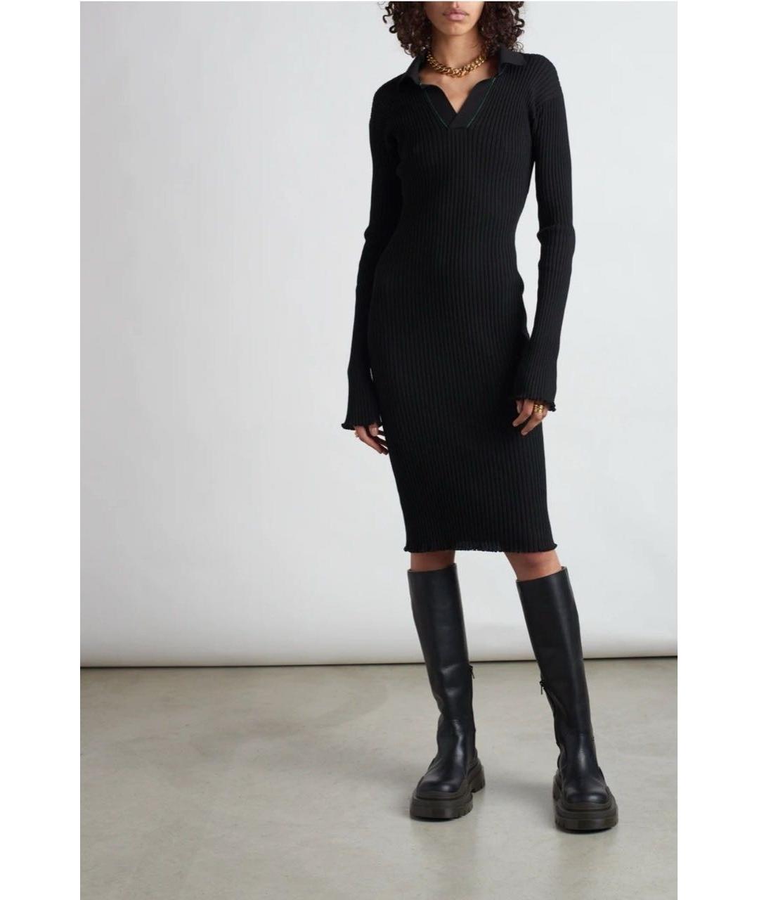 BOTTEGA VENETA Черные кожаные сапоги, фото 4