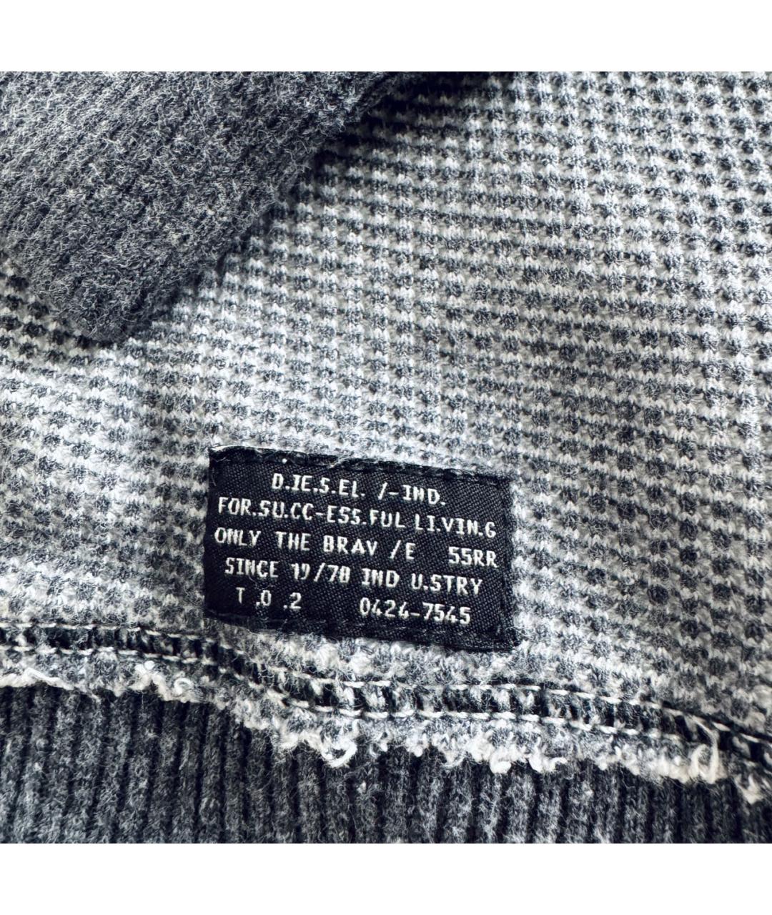 DIESEL Серый хлопковый джемпер / свитер, фото 5