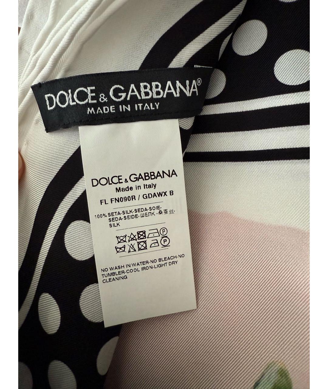 DOLCE&GABBANA Мульти шелковый платок, фото 4