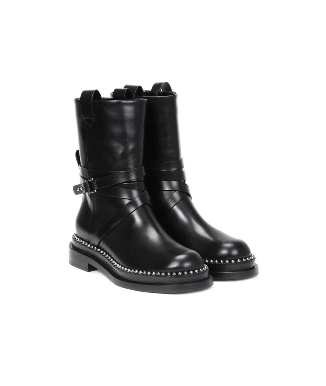 ERMANNO SCERVINO Черные кожаные полусапоги, фото 2