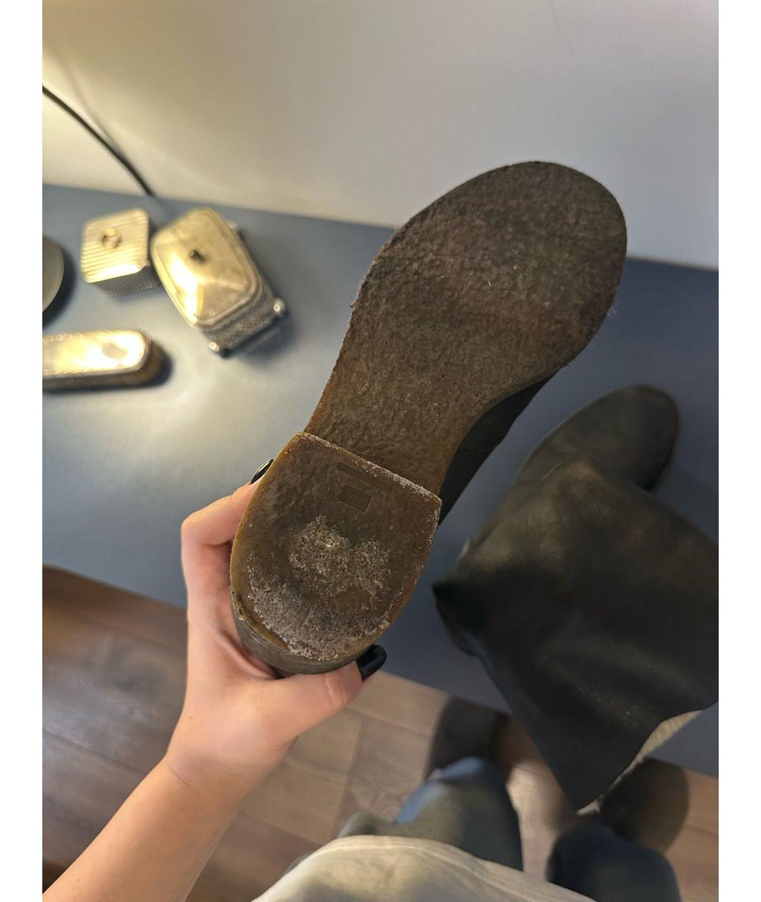 CHANEL Коричневые замшевые полусапоги, фото 8