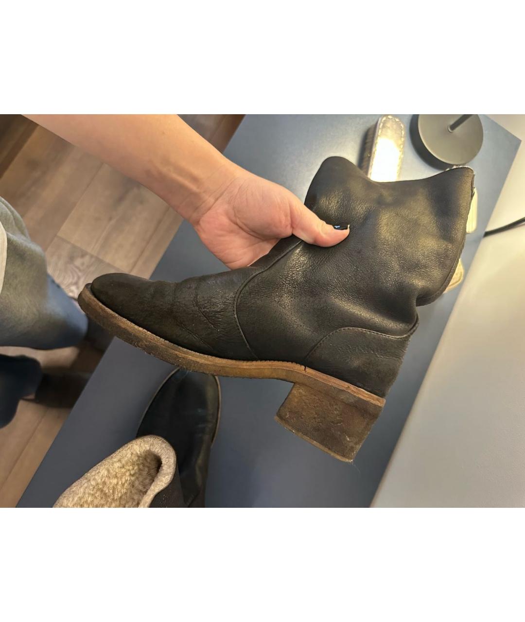 CHANEL Коричневые замшевые полусапоги, фото 4