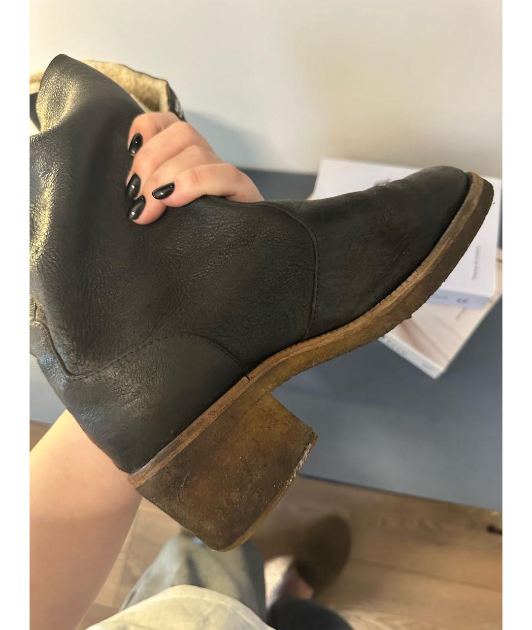 CHANEL Коричневые замшевые полусапоги, фото 7