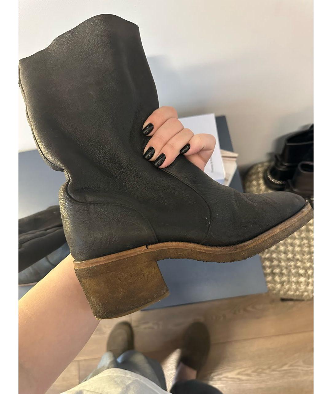 CHANEL Коричневые замшевые полусапоги, фото 5