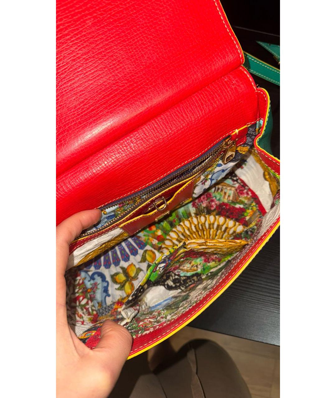 DOLCE&GABBANA Мульти кожаная сумка с короткими ручками, фото 4