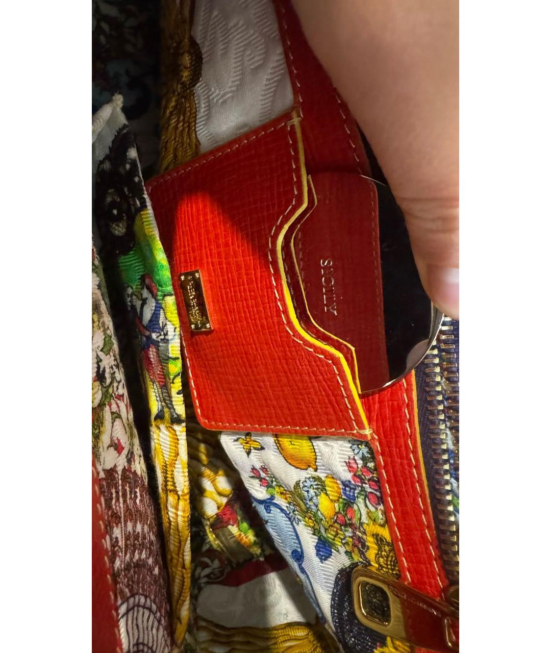 DOLCE&GABBANA Мульти кожаная сумка с короткими ручками, фото 5