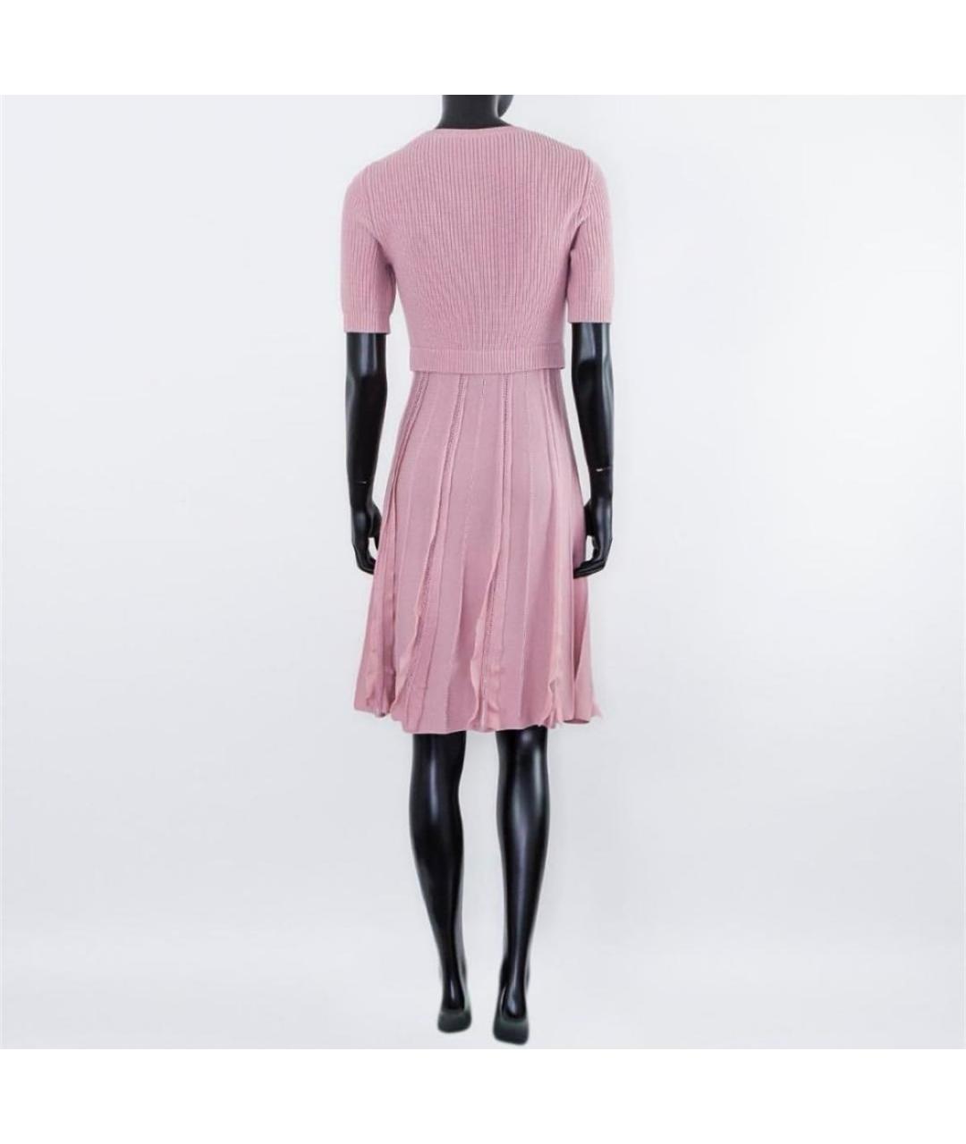 VALENTINO Розовое хлопковое повседневное платье, фото 7