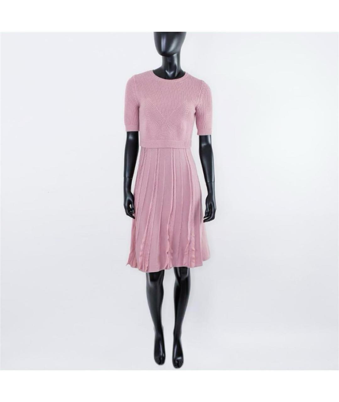 VALENTINO Розовое хлопковое повседневное платье, фото 6