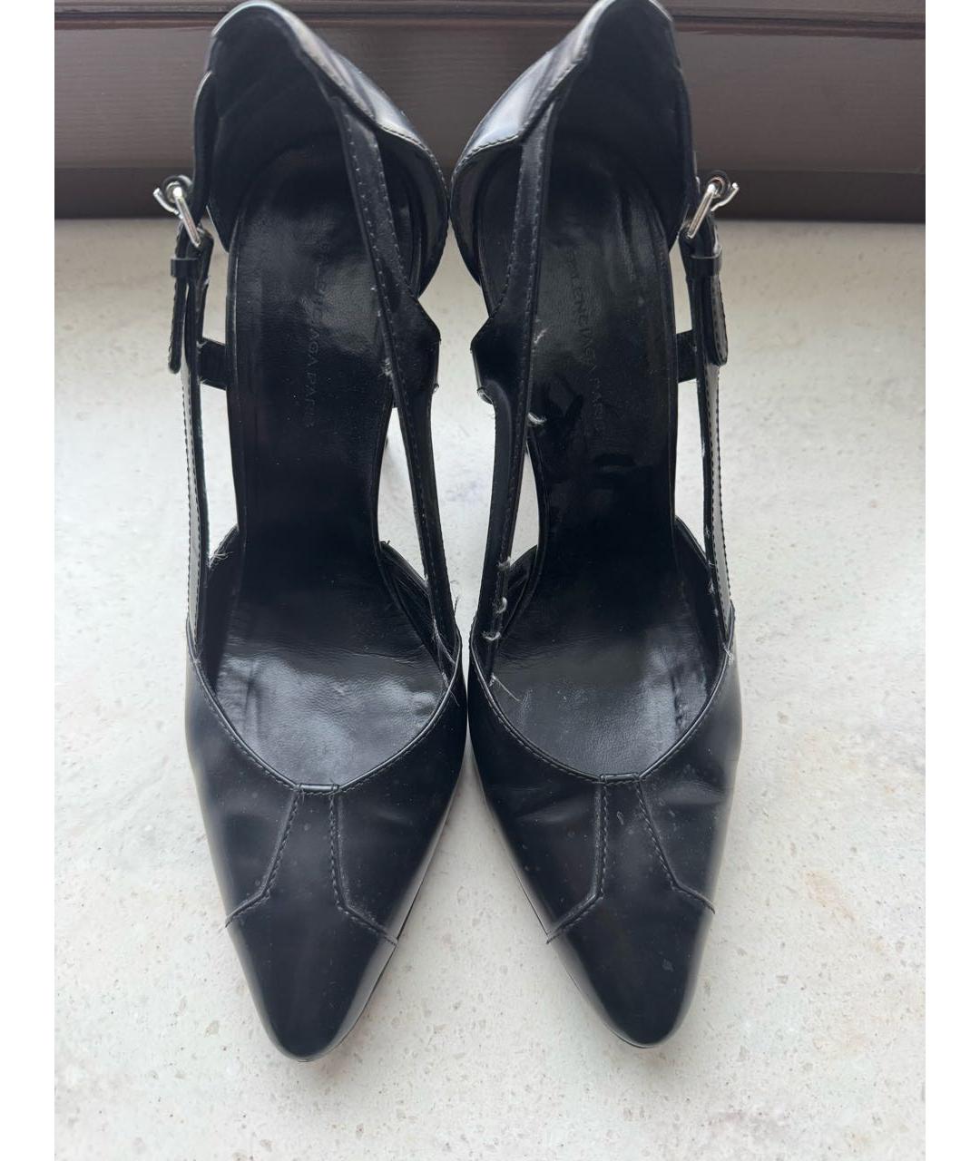 BALENCIAGA Черные кожаные туфли, фото 2