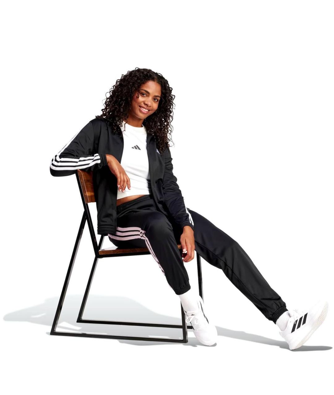 ADIDAS Черная полиэстеровая куртка, фото 5