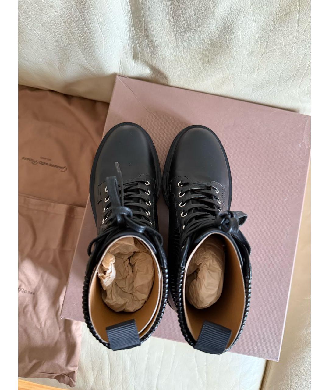 GIANVITO ROSSI Черные кожаные ботинки, фото 3