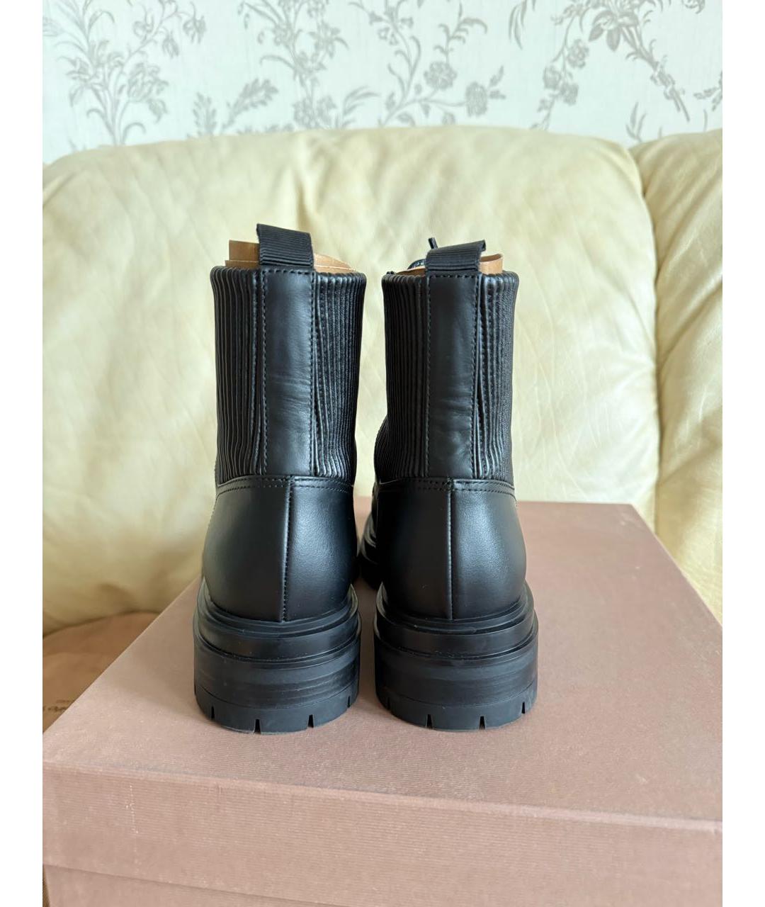 GIANVITO ROSSI Черные кожаные ботинки, фото 4