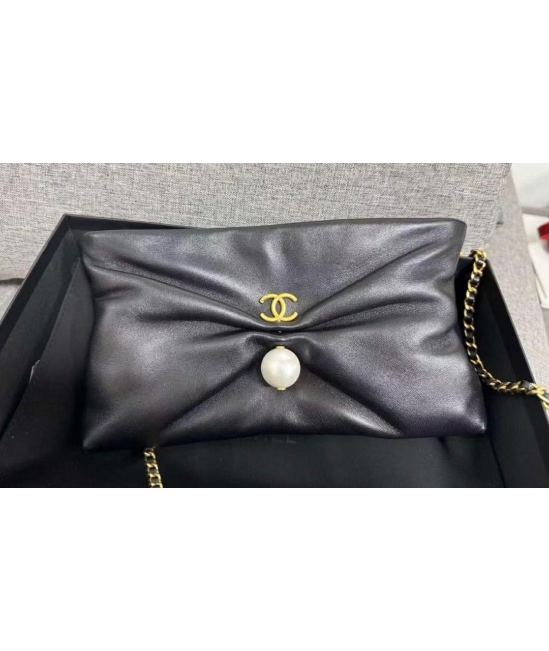 CHANEL Черная кожаная сумка через плечо, фото 3
