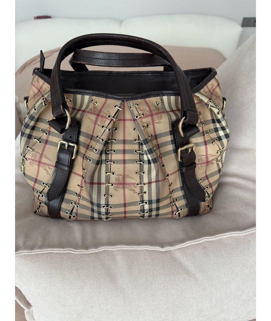 BURBERRY Мульти кожаная сумка тоут, фото 8