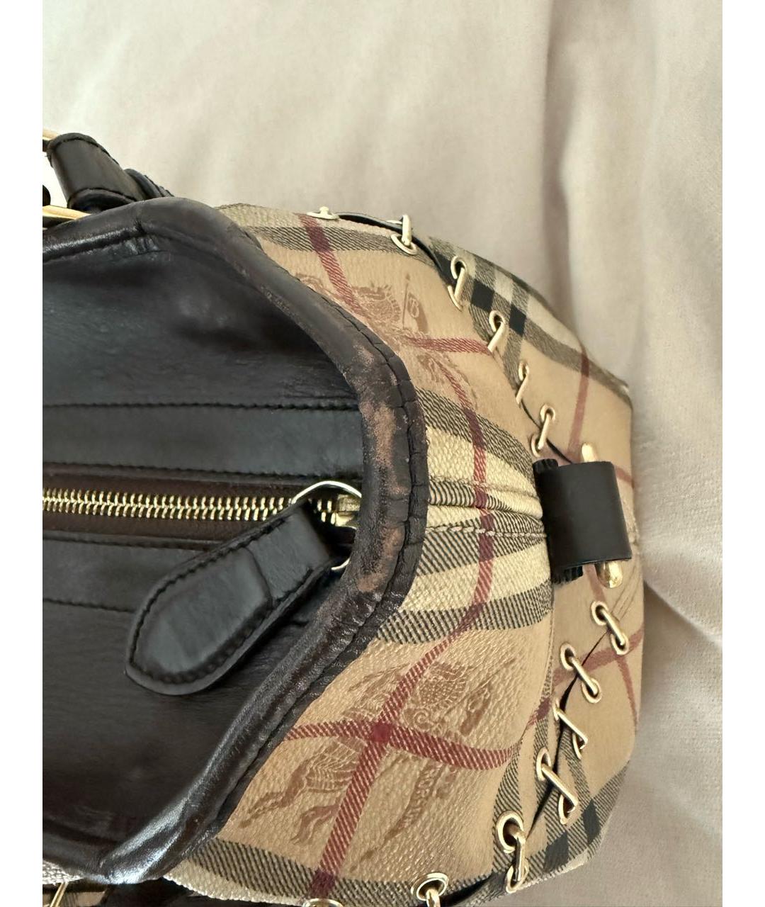 BURBERRY Мульти кожаная сумка тоут, фото 5