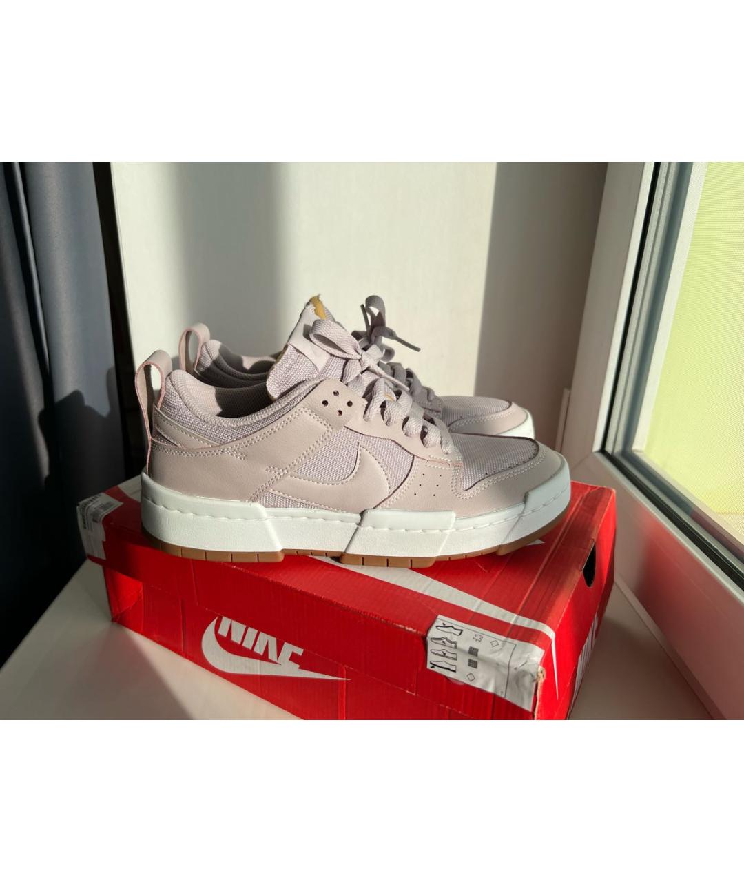 NIKE Коралловые кожаные кроссовки, фото 8