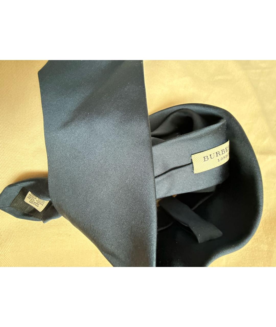 BURBERRY Синий шелковый галстук, фото 4