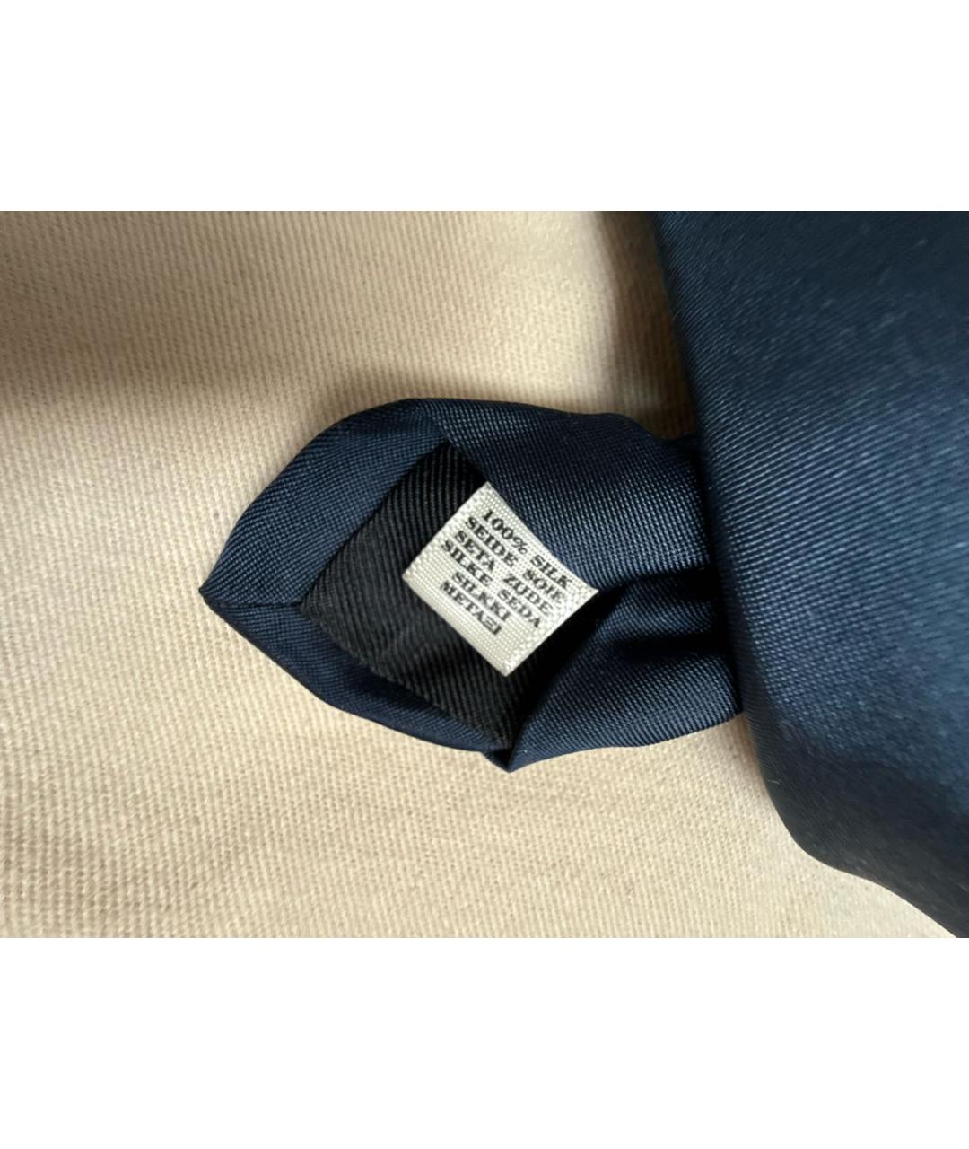 BURBERRY Синий шелковый галстук, фото 3