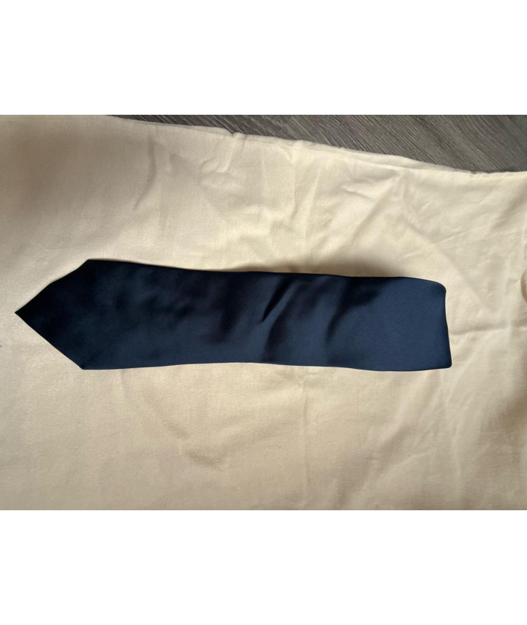 BURBERRY Синий шелковый галстук, фото 5