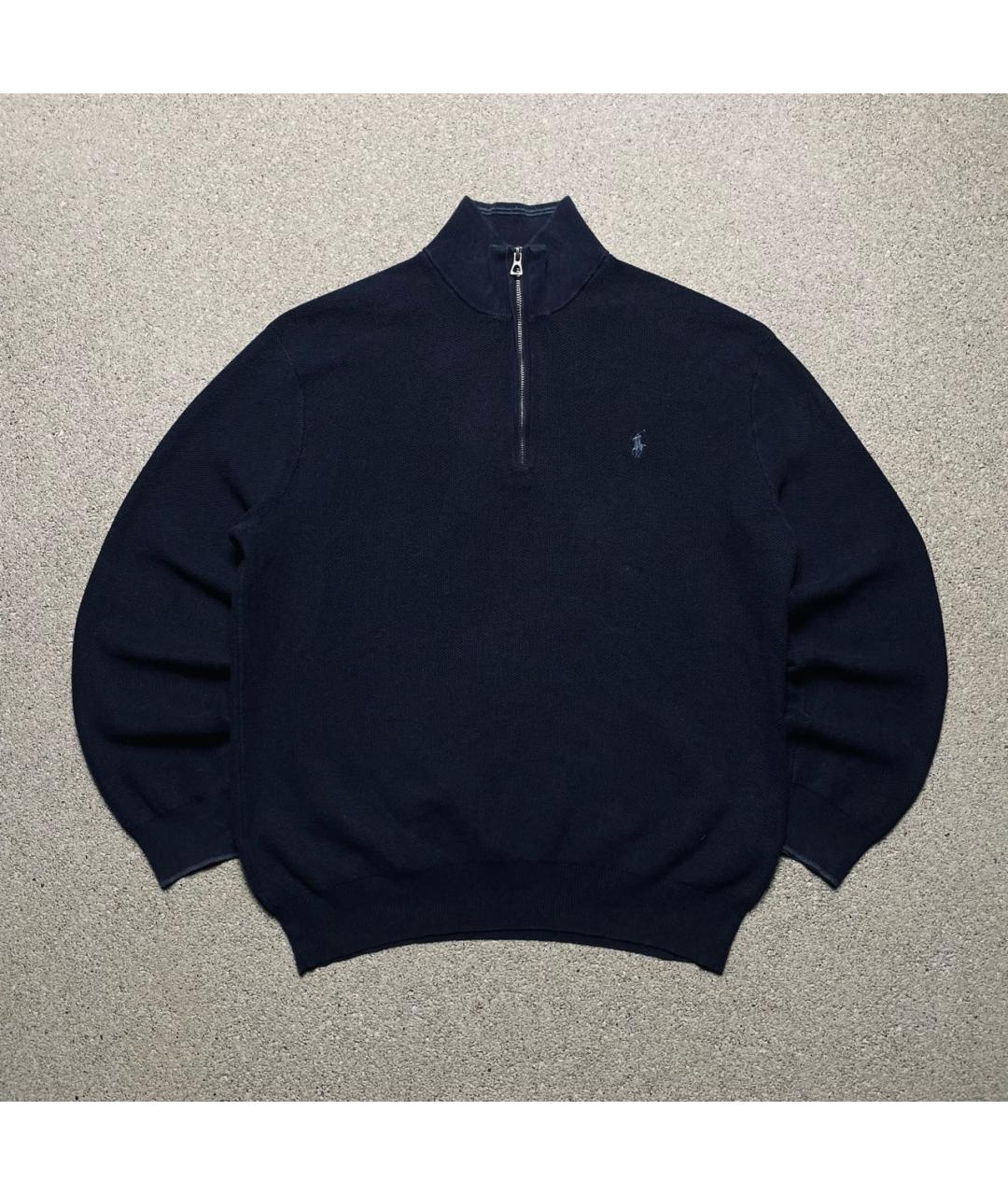 POLO RALPH LAUREN Темно-синий хлопковый джемпер / свитер, фото 8